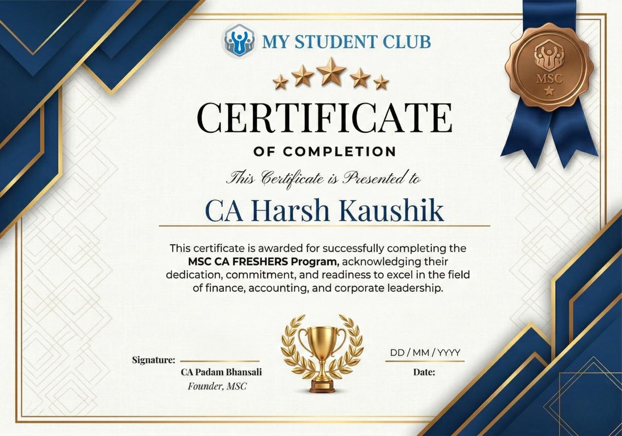 MSC Certificate